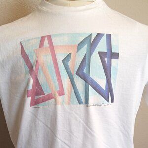 XL Unique Vintage Gay Pride "Triangles" Artistic T-shirt by Peach-Lick Artworks